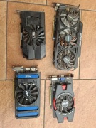 Złom komputerowy karty graficzne 4 szt 