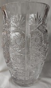 Wazon kryształ czasu PRL wys. 28 cm średnica 17 cm