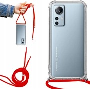 Etui Crossbody do XIAOMI 12 LITE Obudowa Ochronna ze Sznurkiem Czarnym