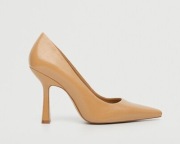 MANGO beżowe camel czółenka NOWE szpilki skóra eko szpilki 39