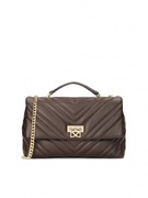 Nowa torebka KAZAR z pikowaniem brązowa z łańcuszkiem