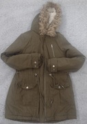 Kurtka parka zimowa damska dziewczęca S 152/158