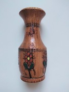 Drewniany wazoniki, flakoniki na perfumy  PRL