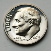 10 cent 1970 S PROOF one dime  UNC wyprzedaż
