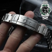 Bransoleta 20mm do zegarka Rolex Daytona Submariner srebrna matowa