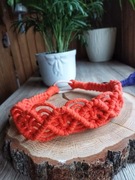 Opaska do włosów Makrama na gumce Handmade #bawelniany_sznurek