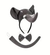 Strój przebranie kostium dziewczęcy chłopięcy Słoń słonik szary 3w1 nowy