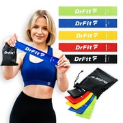 DrFit Gumy oporowe do rehabilitacji zestaw 5 gum lateksowych