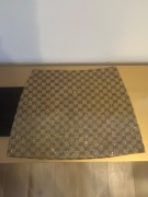 Spódniczka mini brązowa beżowa błyszcząca kryształki monogram GG 