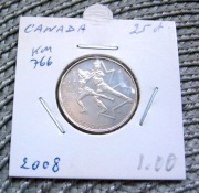 Kanada 25 Cent 2008r - Vancouver 2010r - Mennicza - Tańce na lodzie