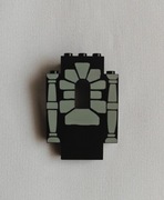 Lego Castle czarny panel Lego z nadrukiem 4444pb04