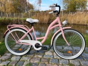 Rower Miejski 26" 1 Biegowy Różowy Powystawowy WYSYŁKA