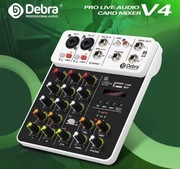 Mikser 4 kanałowy Debra V4 (Bluetooth 5.0,Phanton 48V)