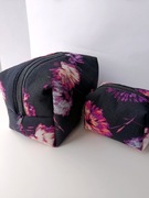 Kosmetyczka duża materiałowa w kwiaty zestaw handmade