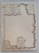 Puzzle dla dzieci ( Pandy ) 19 elem. + Ramka grawerowane 