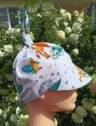 Wiązana chusta z daszkiem na lato dziecięca wzory