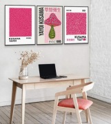 Kolekcja: 3 plakaty Yayoi Kusama, Sztuka Japonia, 42x30cm bez ram