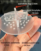 Podstawki podkładki pod płyty tarasowe fuga 3 mm transparentne  wsporniki