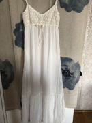 DŁUGA AŻUROWA SUKIENKA NA RAMIĄCZKACH ZARA BASIC 34/XS