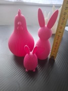 Kurka,jako z uszami i zajac 3d