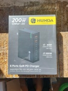 HUNDA 200W USB C Charger GaN Charging Station 6 Ports Ładowarka sieciowa 