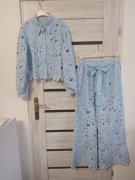 Zjawiskowy komplet ażurowy w kolorze błękitnym.8