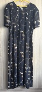 Czarna sukienka kwiaty XL Wiskoza 100%