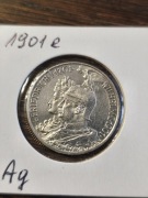 Niemcy Prusy Wilhelm II 2 marki 1901  200.lecie Królestwa Prus PIĘKNY STAN