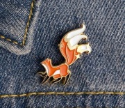 Śliczna nowa przypinka igłowa ognisty lis,  lisek,  fox,  anime