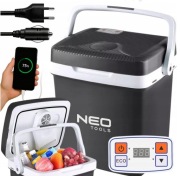 Lodówka Turystyczna Samochodowa 12V 230V 26L Grzanie i Chłodzenie USB NEO