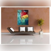 Obraz, akryl, abstrakcja, płótno, 50x70 cm.