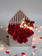Walentynkowy box kwiatowy 