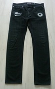 Męskie spodnie jeansowe MASS Denim rozmiar L jeans W32 czarne unikat!