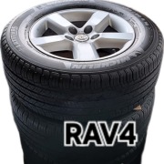 TOYOTA RAV4 II Oryginalne alufelgi 16" z oponami Michellin i nakrętki.