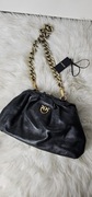 Torba torebka pinko mini chain czarna skóra skórzana oryginalna 