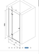 Kabina prysznicowa MEXEN ROMA, 85x190, drzwi do wnęki