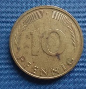 Moneta Niemcy 10 fenigów 1981 RFN 