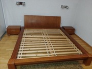 Meble do sypialni: ŁÓŻKO bez materaca, KOMODA, STOLIK NOCNY 2 szt.