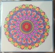 Mandala - karnet z kopertą, ręcznie malowany , nowy, do wysłania 