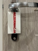 Zawieszka na drzwi i nie tylko wydruk 3D napis REZERWACJA