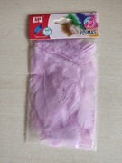 Pióra piórka dekoracyjne ozdobne fioletowe 