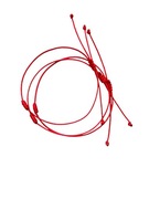 Kabała męska bransoletka szczęścia talizman czerwona nitka sznurek