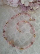 Naszyjnik handmade z naturalnych kamieni hematyt kamień słoneczny kwarc tru