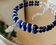 Bransoletka ze srebra S925 z lapis lazuli 