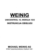 Okniarka Weinig Unicontrol 10 - instrukcja obsługi DTR