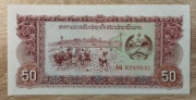 Laos 50 Kip 1979  P-29r UNC /  Banknot zastępczy /