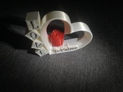 Serce z różą – elegancka statuetka na Walentynki | Je t’aime