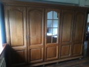 Szafa drewno fornir dąb 265cm szer