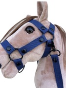 Ogłowie granatowy wodze hobby horse A4 koń na kiju dodatki akcesoria