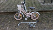 Rower Sun Baby Heart Bike 14 cali Pchacz Kółka boczne Koszyk różowy